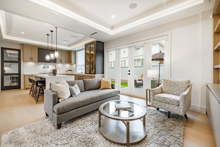 Modern living room after complete renovation
